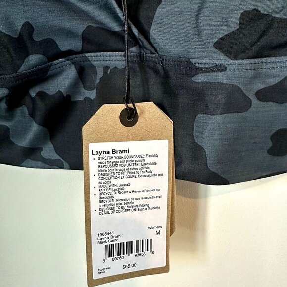 NWT Prana Layna Brami in Black Camo - Size Medium - Picture 5 of 9